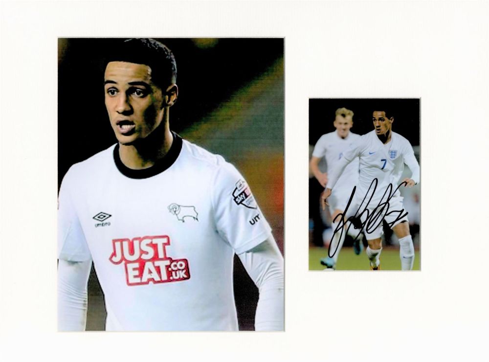 Lot 184: Football Tom Ince 16x12 overall mounted signature piece...