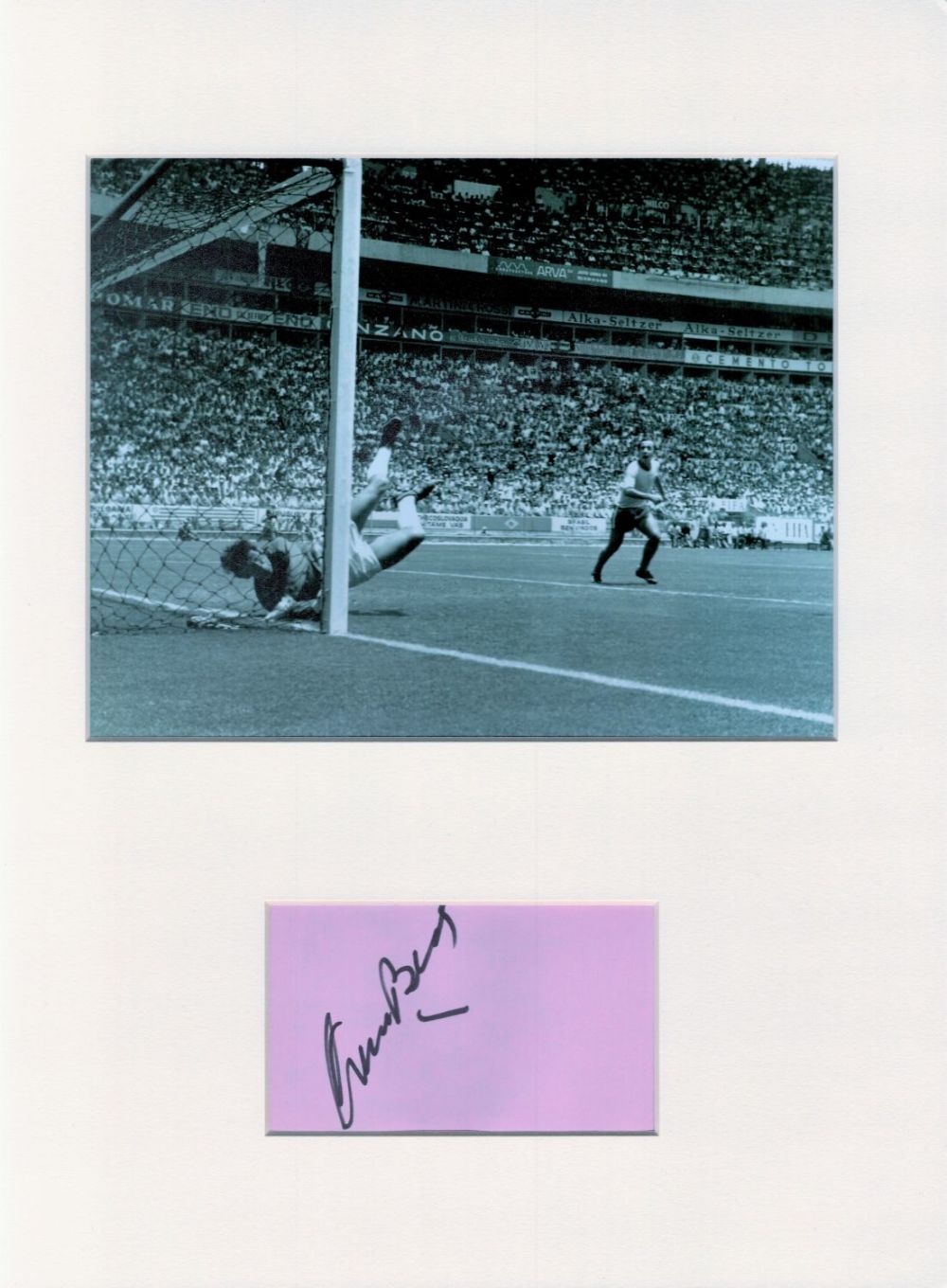 Lot 216: Football Gordon Banks 16x12 overall England mounted signature...