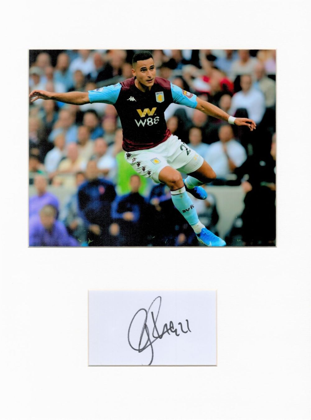 Lot 218: Football Anwar El Ghazi 16x12 overall Aston Villa...