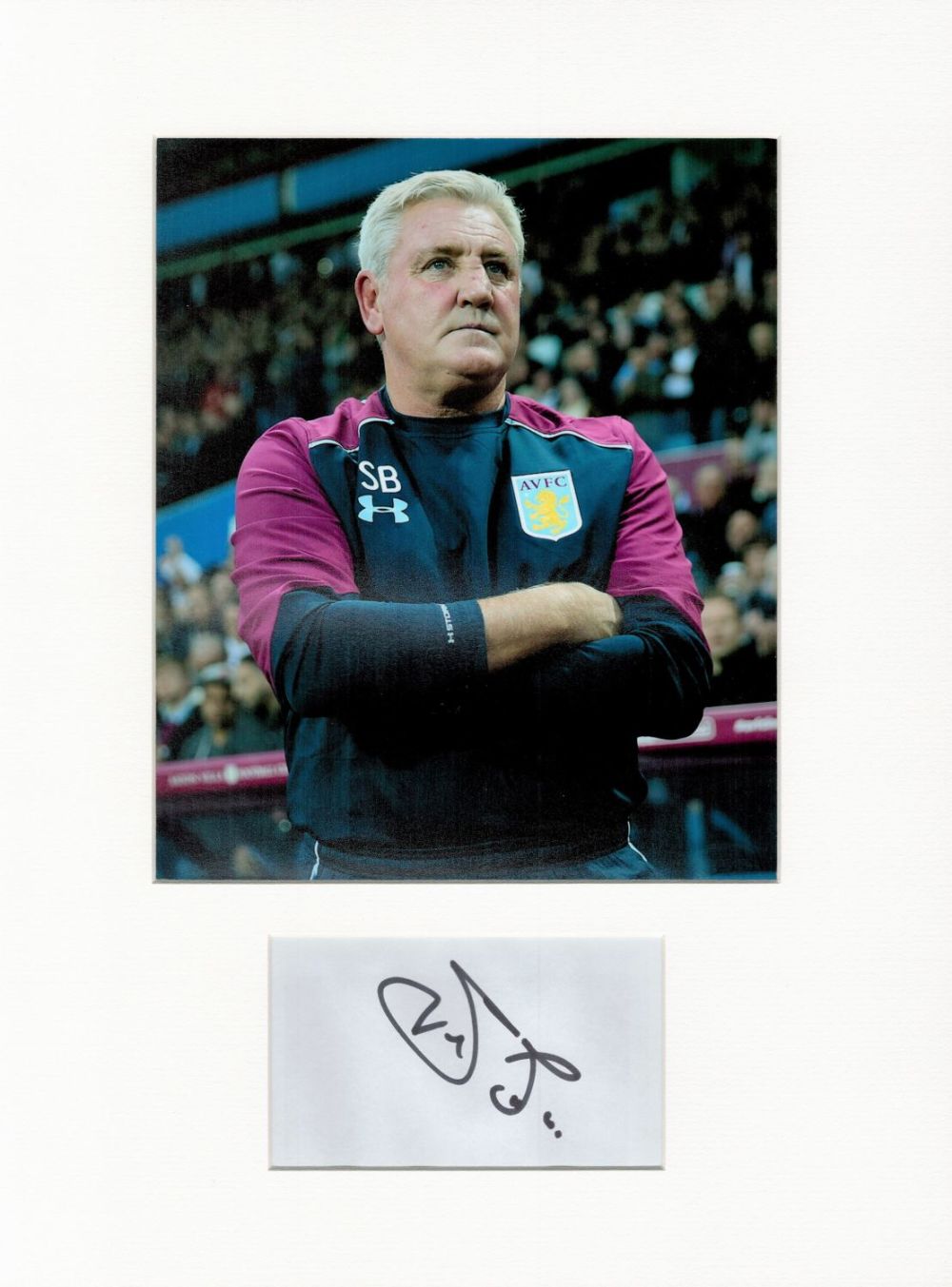 Lot 234: Football Steve Bruce 16x12 overall Aston Villa mounted...