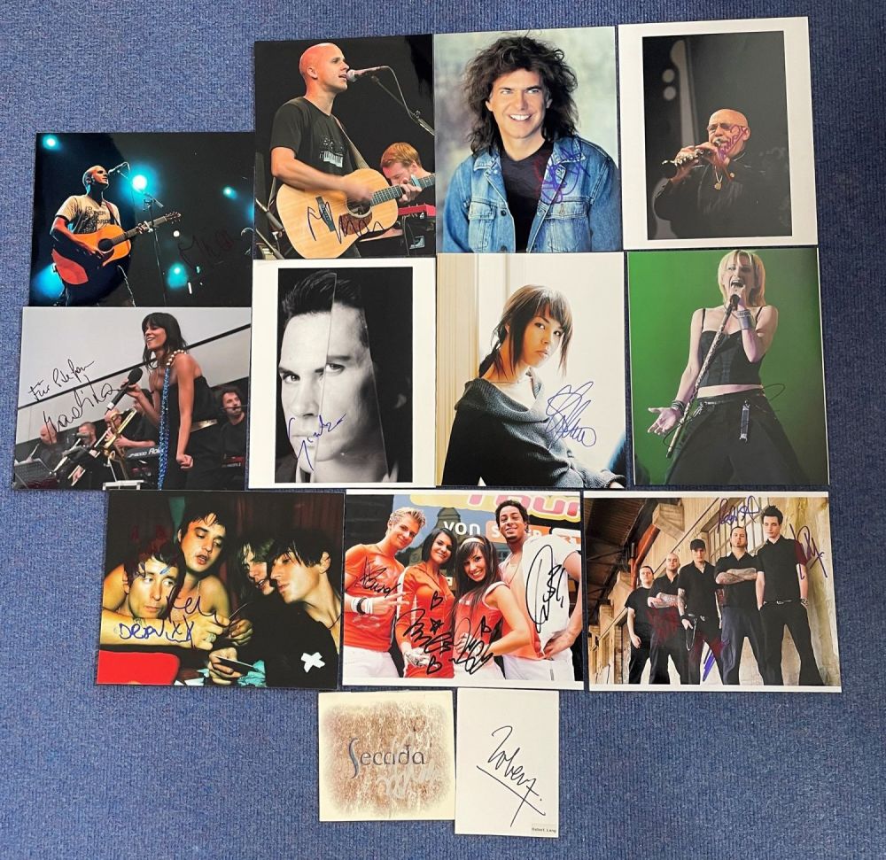 Lot 31: Music Assorted Collection. Signatures include Robert Long, Jon...