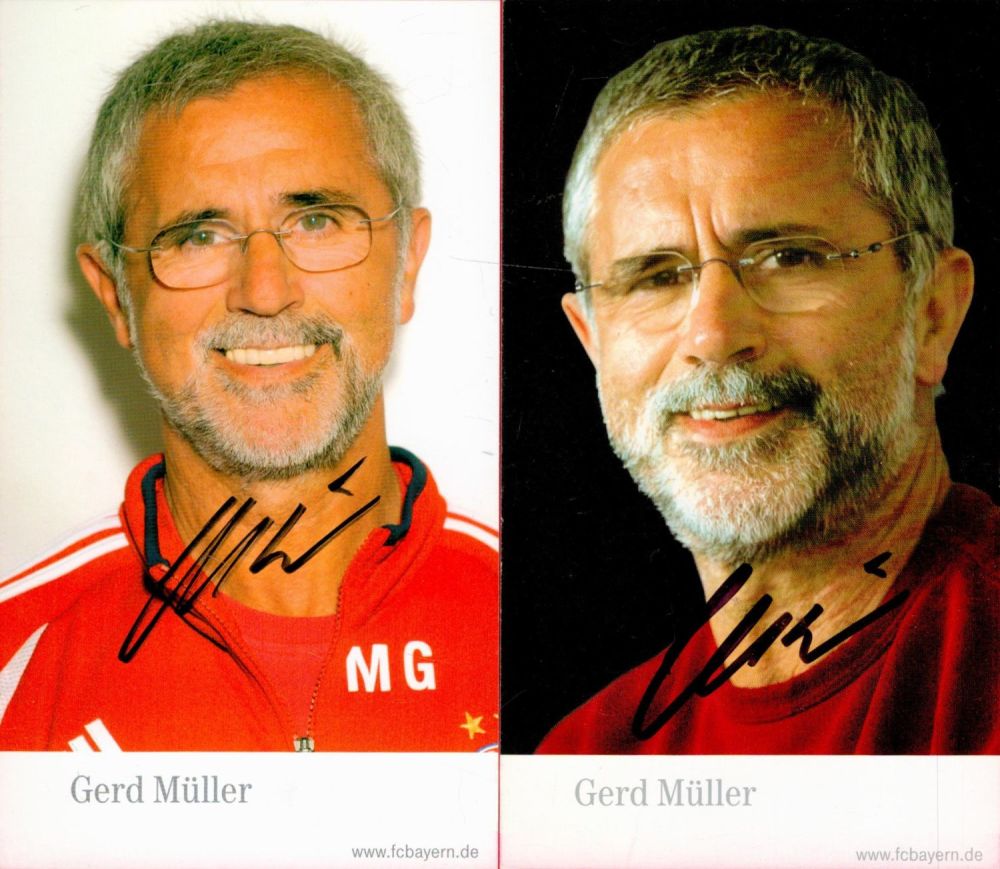 Lot 52: Football Collection of Two Gerd Muller Signed 6x3...