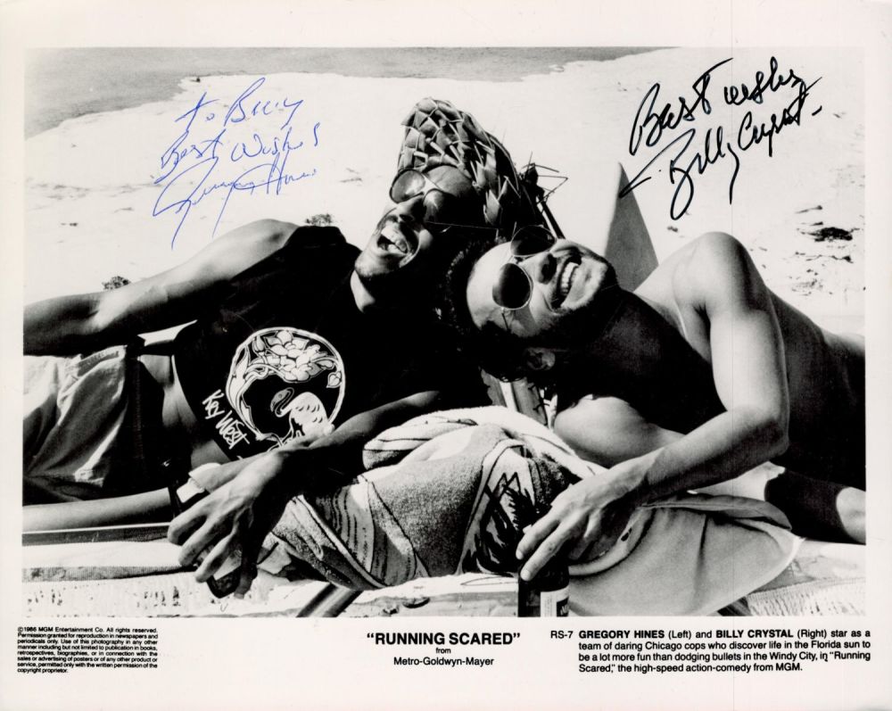 Lot 56: Gregory Hines and Billy Crystal Signed 10x8 inch...