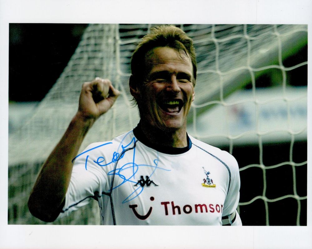 Lot 64: Teddy Sheringham Signed 10x8 inch Colour Photo in...