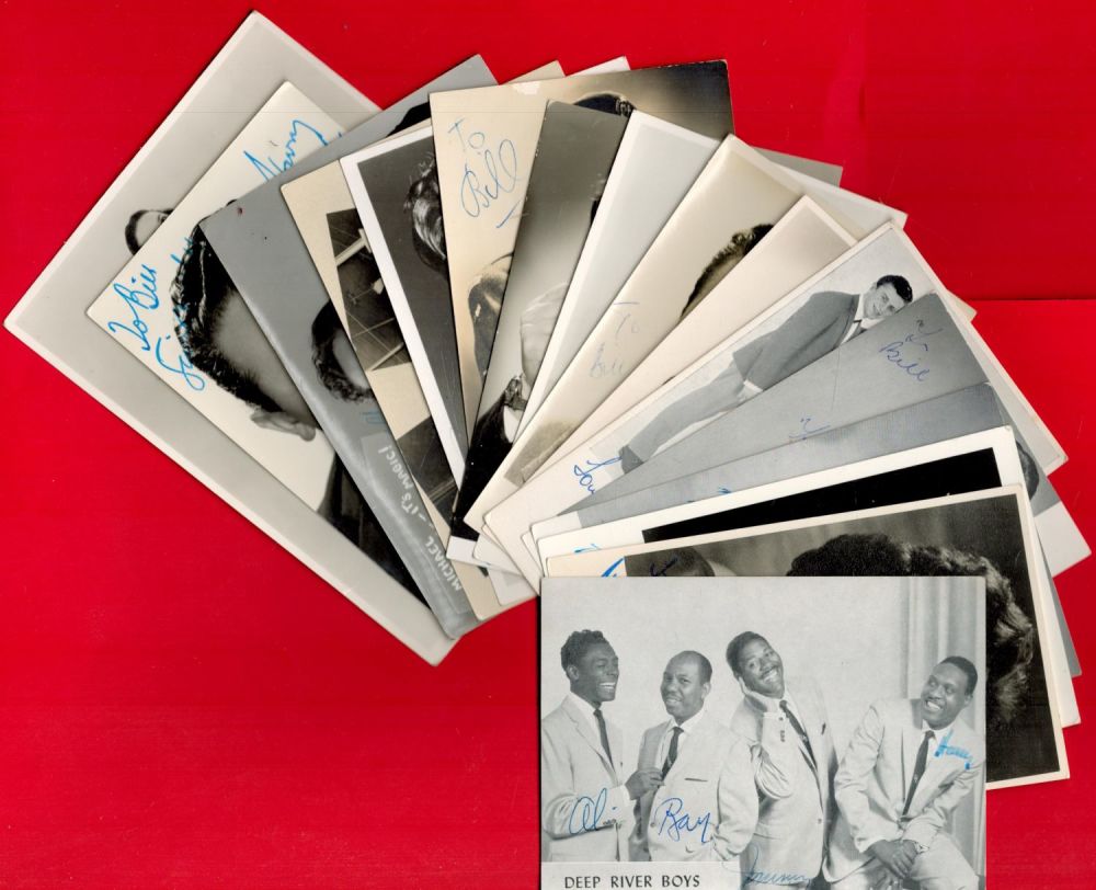 Lot 102: Vintage Autograph Collection of 35 Signed Black and...