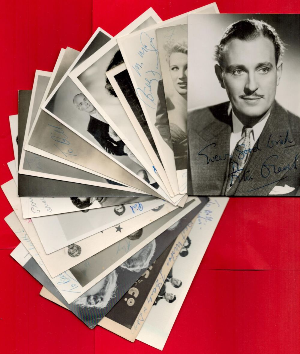 Lot 103: Vintage Autograph Collection of 35 Signed Black and...