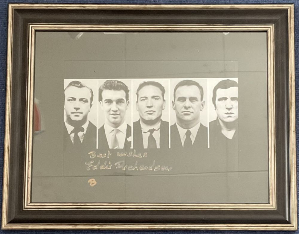 Lot 149: Eddie Richardson (Kray Gang Rival) Signed Black and...