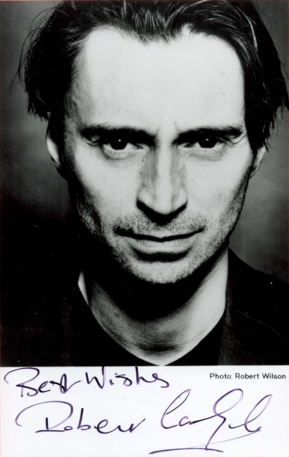 Lot 168: Robert Carlyle Signed 5.5 x 3.5 Inch Black...