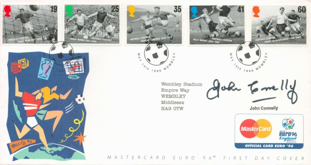 Lot 179: Football John Connelly signed Euro 96 Mastercard commemorative...