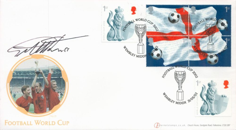 Lot 188: Football Geoff Hurst signed Football World Cup Internetstamps...