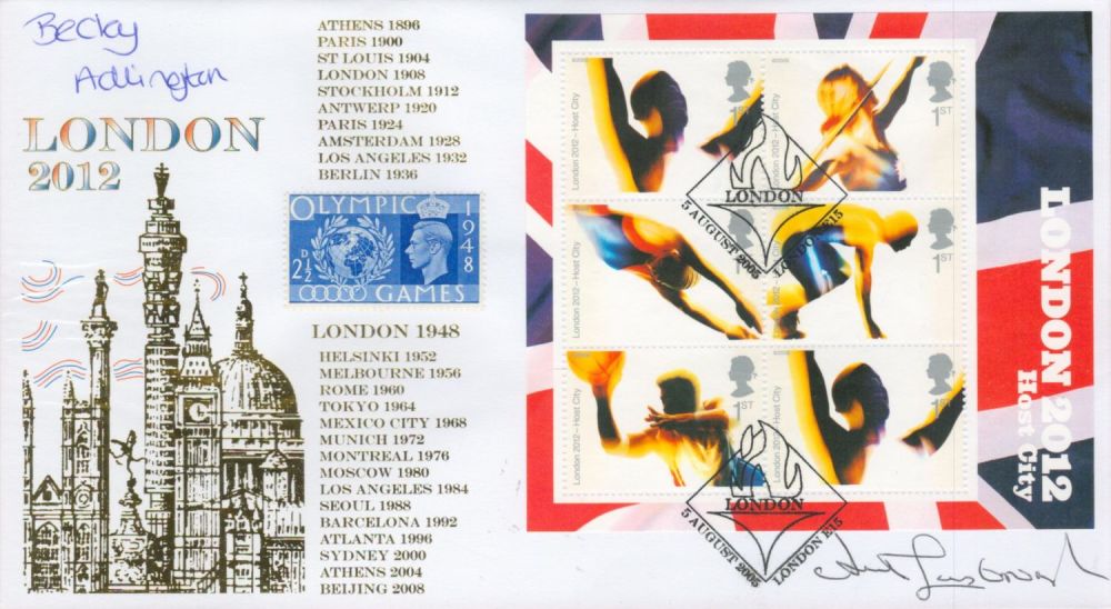 Lot 198: Olympics Rebecca Adlington and Anita Lonsbrough signed London...