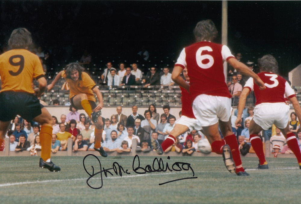Lot 296: Autographed Jim Mccalliog 12 X 8 Photo colour,...
