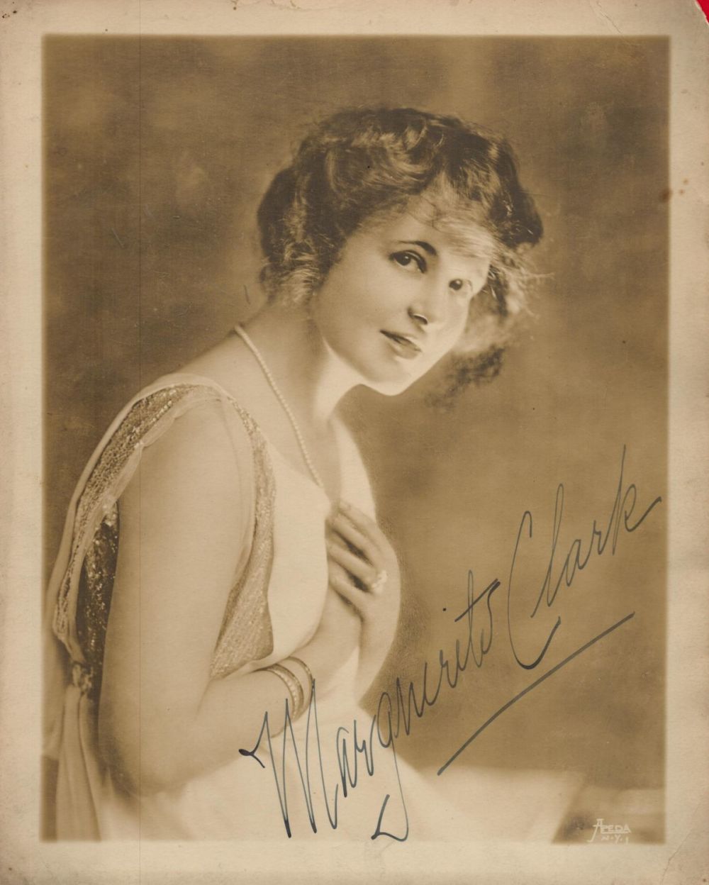 Lot 307: American Actress Marguerite Clark Signed 10x8 inch Black...