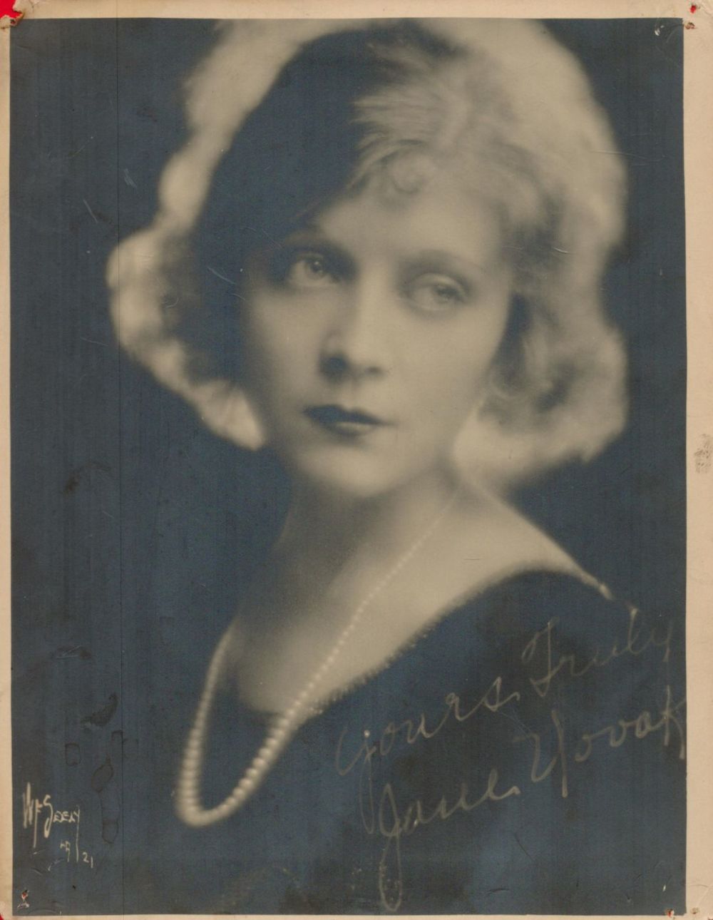 Lot 310: American Actress Jane Novak Signed 8x6 inch Black...