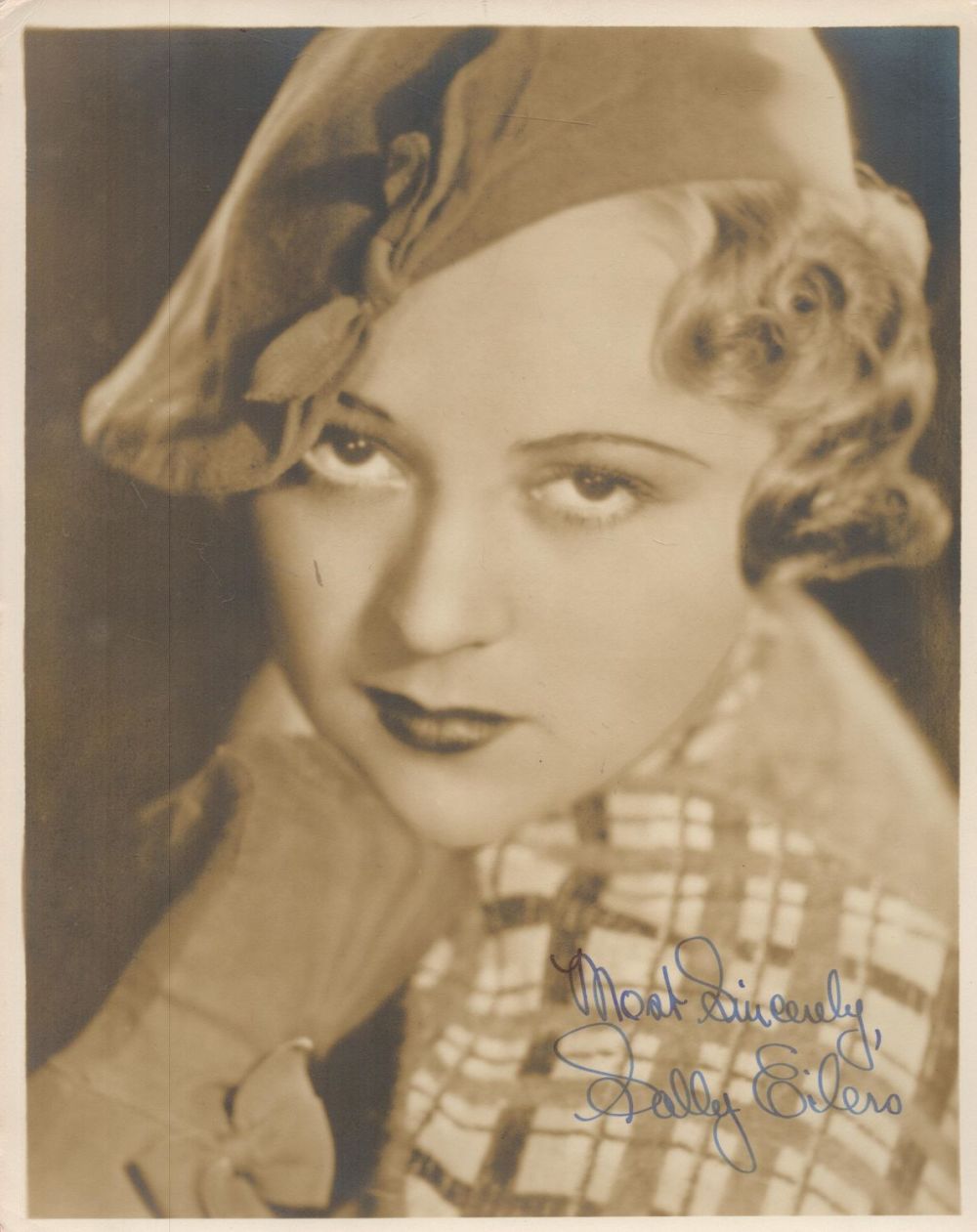 Lot 320: American Actress Sally Eilers Signed 10x8 inch Vintage...