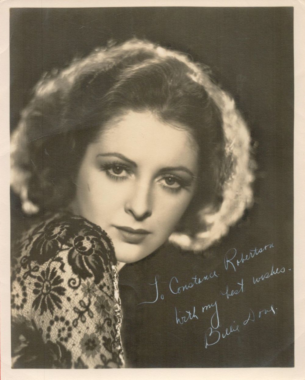 Lot 324: American Actress Billie Dove Signed 10x8 inch Vintage...