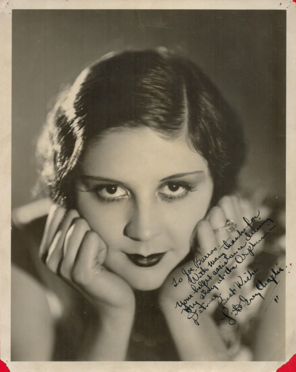 Lot 325: American Actress Lita Grey Chaplin (Charlie Chaplin's Second...