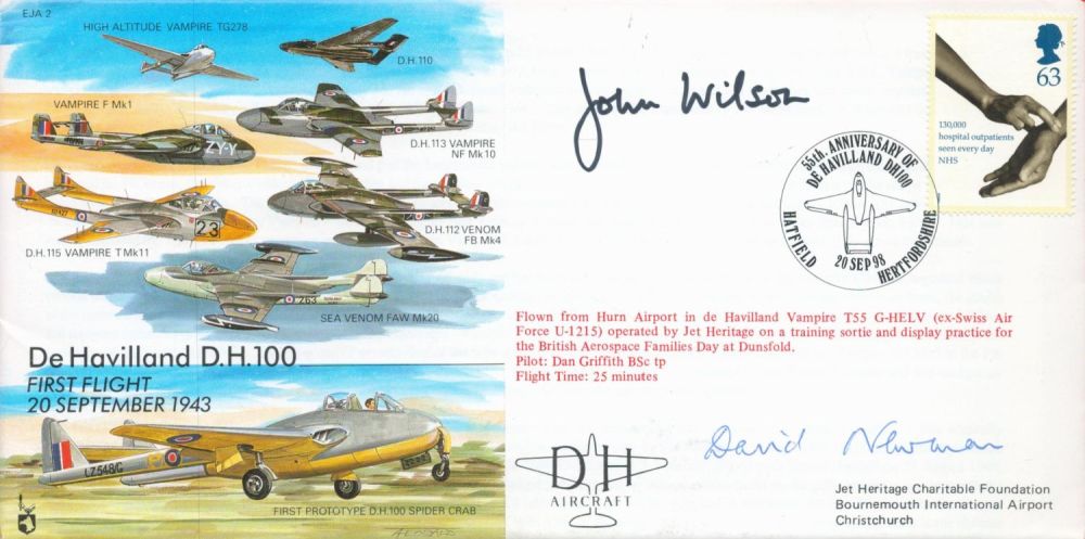 Lot 370: John Wilson and David Newman Signed De Havilland...
