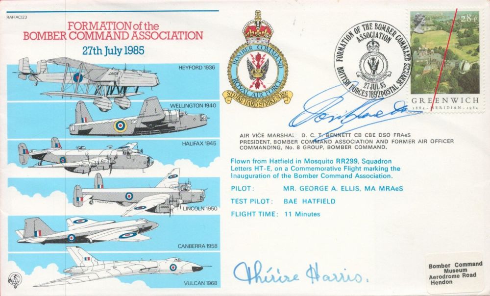 Lot 390: AVM Don Bennett and Lady Harris Signed Formation...