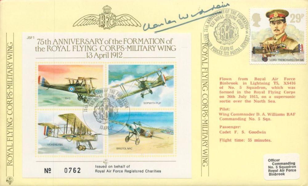 Lot 393: RAF WW2 S.C Widdows signed '75th Anniversary of...