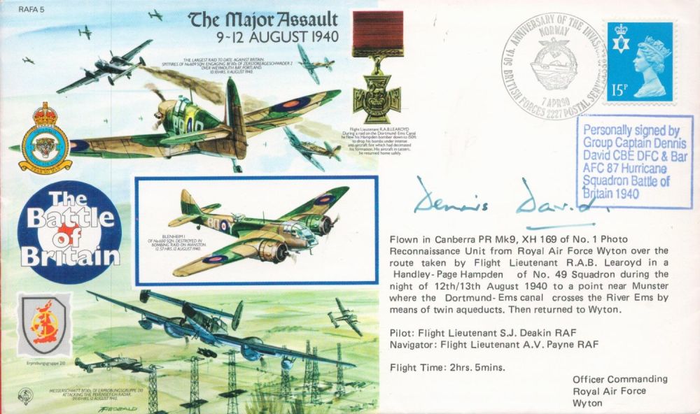 Lot 397: RAF WW2 Denis David signed 'The Major Assault...