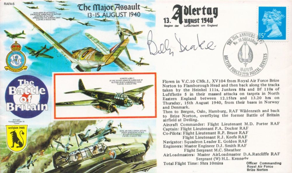 Lot 398: RAF WW2 Billy Drake signed 'The Major Assault...