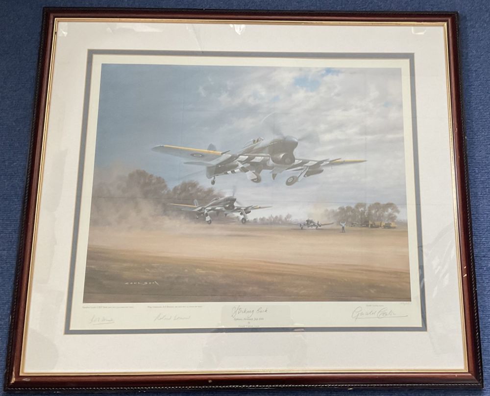 Lot 406: 3 Signed Gerald Coulson Colour Print Titled Striking...
