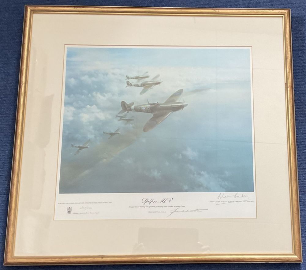 Lot 408: Grp Cptn Douglas Bader Signed Frank Wootton Colour...