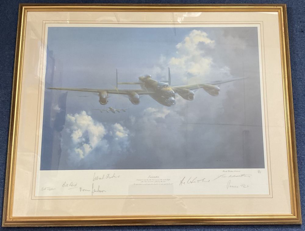 Lot 409: 7 Signed Frank Wootton Colour Print Titled Lancaster....