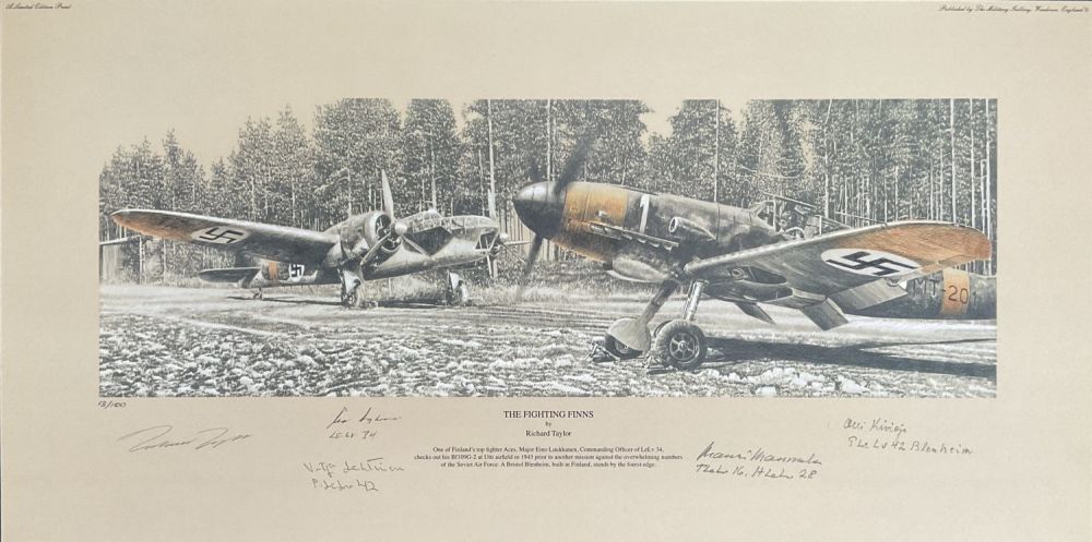 Lot 412: World War II 22x11 print titled The Fighting...
