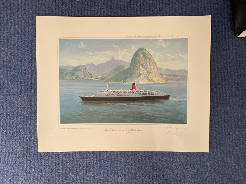 Lot 426: John Young signed print titled 'Queen Elizabeth 2...