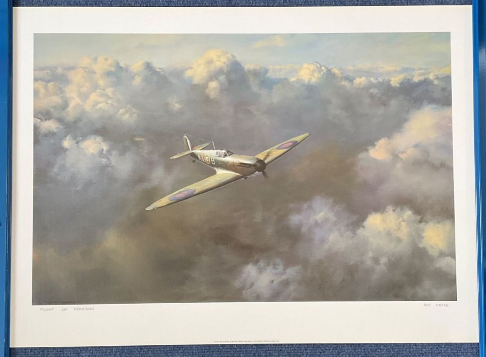Lot 437: Roy Cross 27.5X19.5 Print Titled 'Flight of Freedom'....