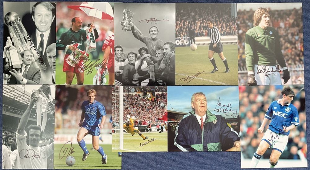 Lot 441: Football Top Flight Collection of 10 Signed 10x8...