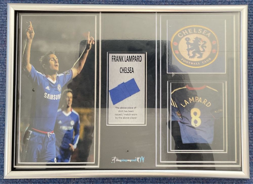 Lot 443: Football Frank Lampard (Chelsea) Matchworn Shirt Cutting in...