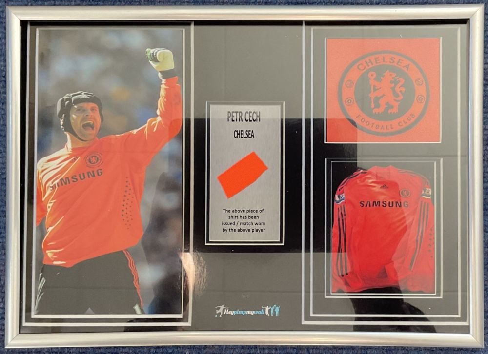 Lot 445: Football Petr Cech (Chelsea) Matchworn Shirt Cutting in...