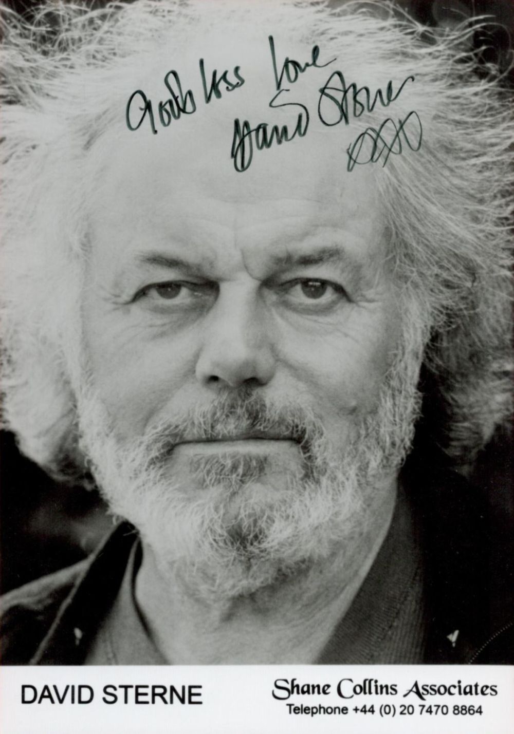 Lot 456: English Actor David Sterne Signed 6x4 inch Black...