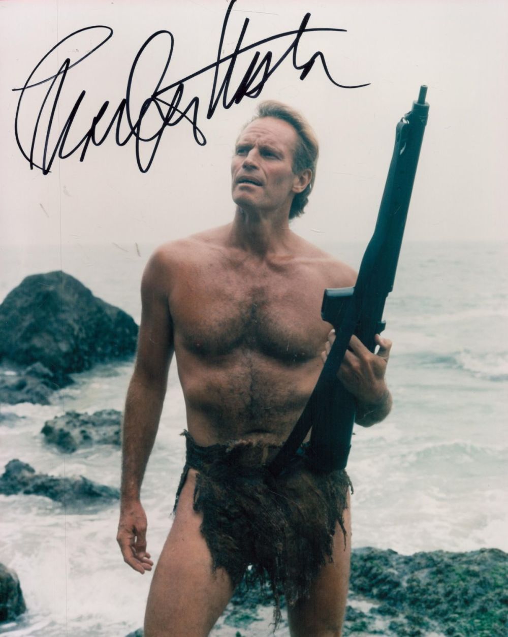 Lot 496: American Actor Charlton Heston Signed 10x8 inch Colour...
