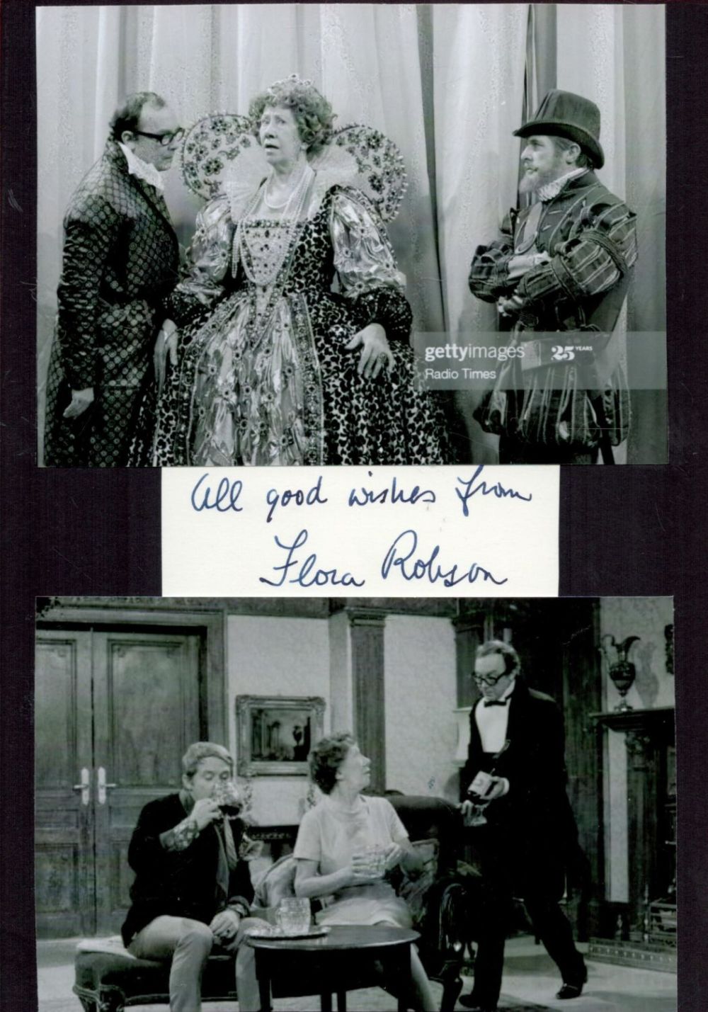 Lot 507: English Actress Dame Flora Robson Signed Signature Piece...