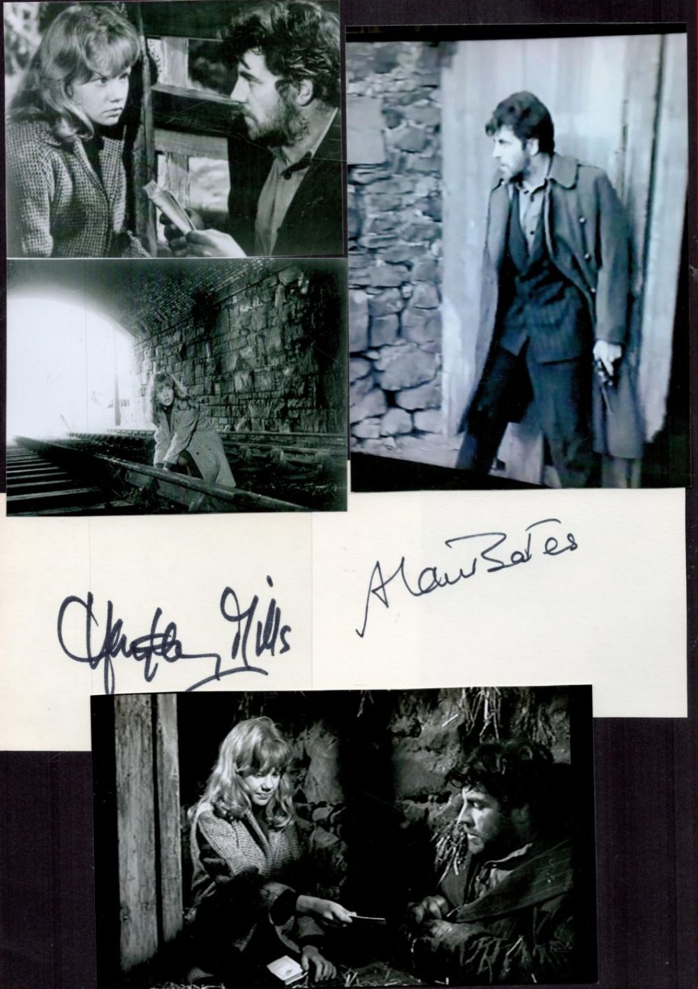 Lot 508: Hayley Mills and Alan Bates Signed Separate Signature...