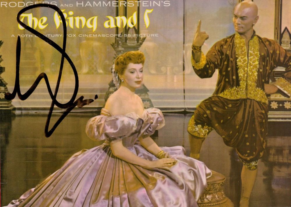 Lot 532: Yul Brynner- Russian-born actor Signed 12x8 inch The...