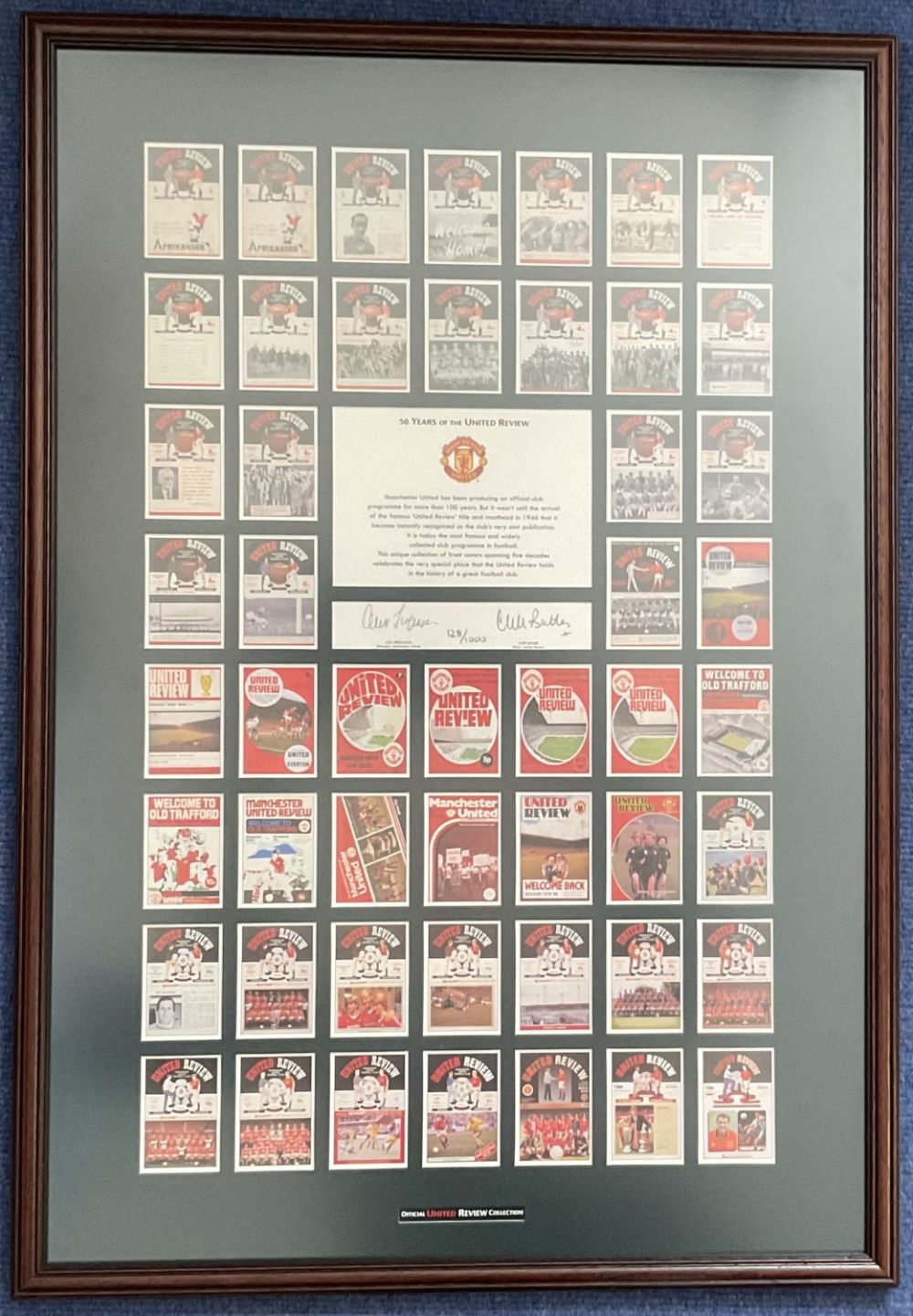 Lot 538: Sir Alex Ferguson and Cliff Butler Signed 50...