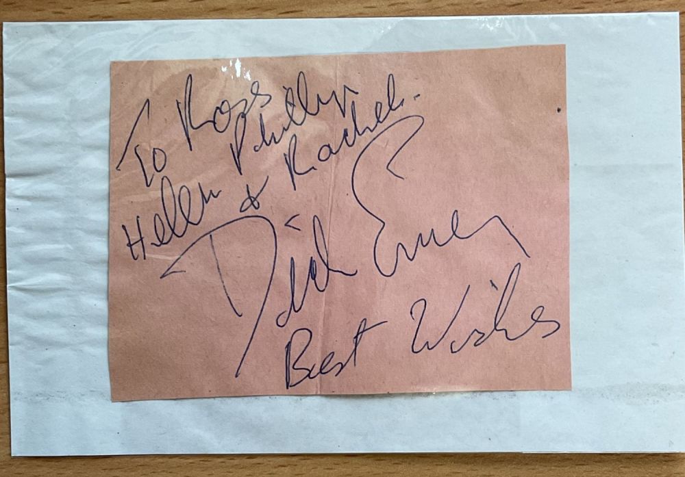 Lot 573: English comedian and actor Dick Emery Signed 4x3...