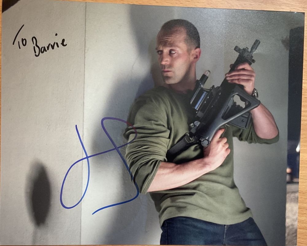 Lot 578: British Film Actor Jason Statham Signed 10x8 inch...