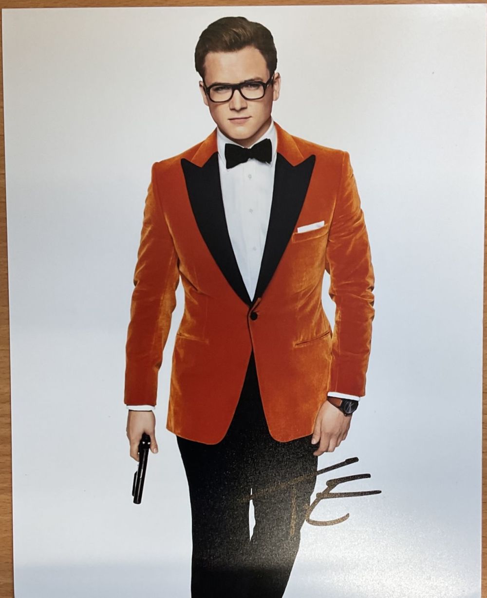 Lot 579: Kingsman Actor Taron Egerton Signed 10x8 inch Colour...