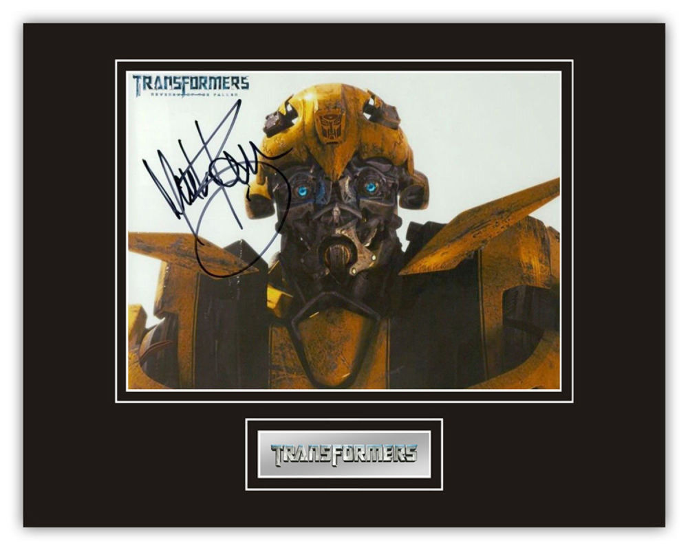 Lot 606: Stunning Display! Transformers Bumblebee hand signed professionally mounted...
