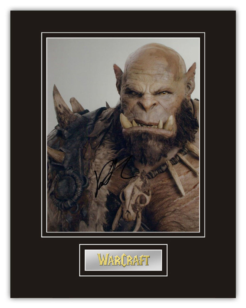 Lot 632: Stunning Display! Warcraft Robert Kazinsky hand signed professionally...
