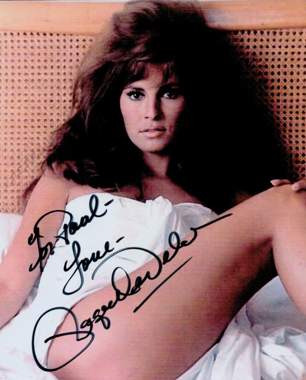 Lot 677: Raquel Welch (secretarial) signed 8x5 colour photograph in...