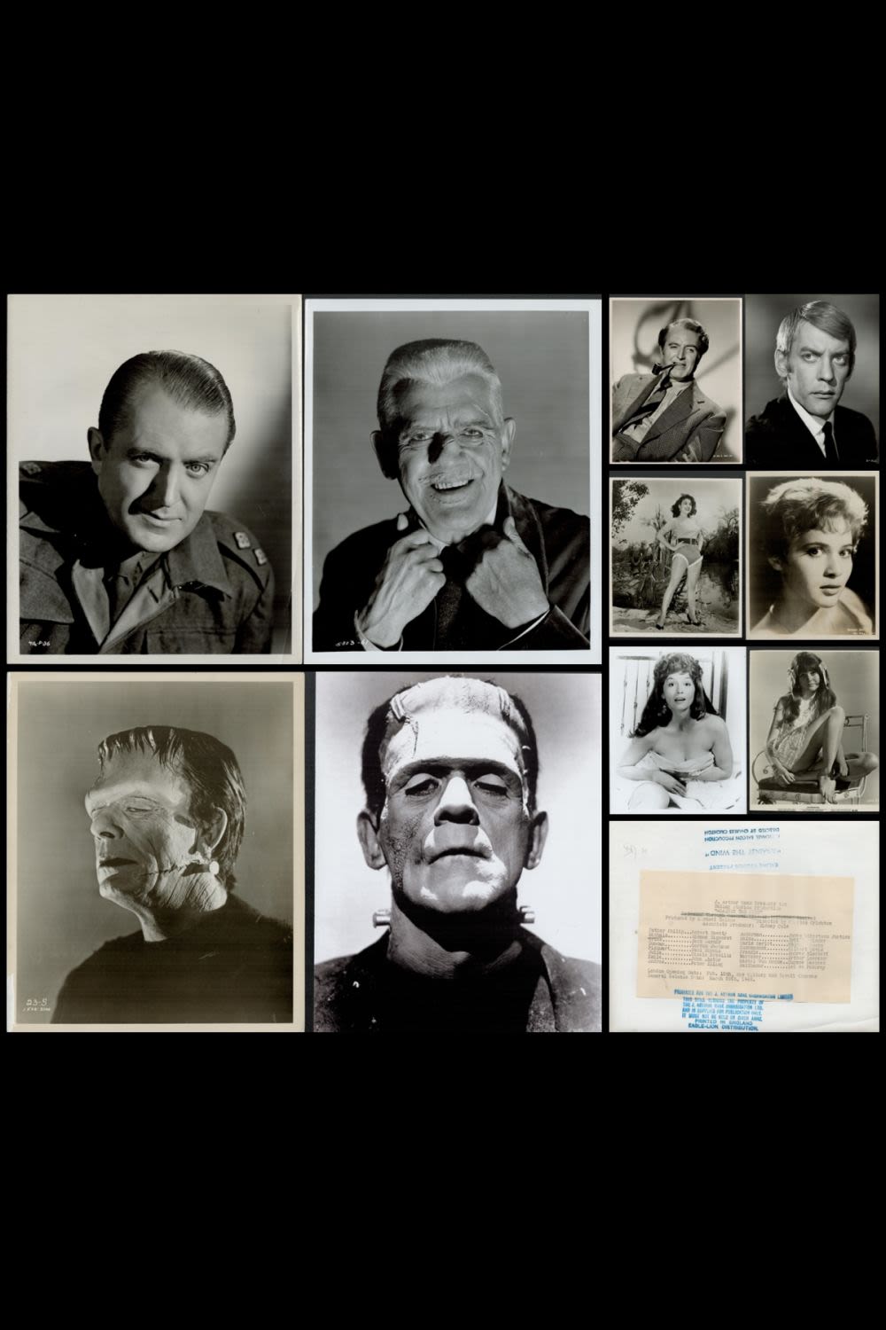 Lot 684: Vintage film stars collection of 10 10x8 photos....