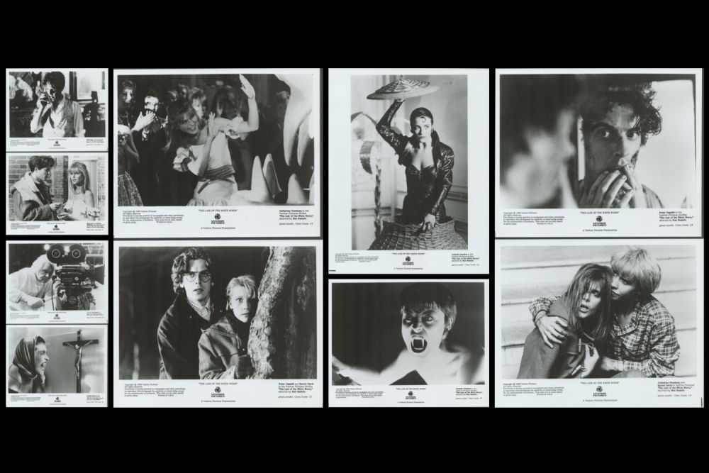 Lot 695: The Lair of The White Worm lobby card...