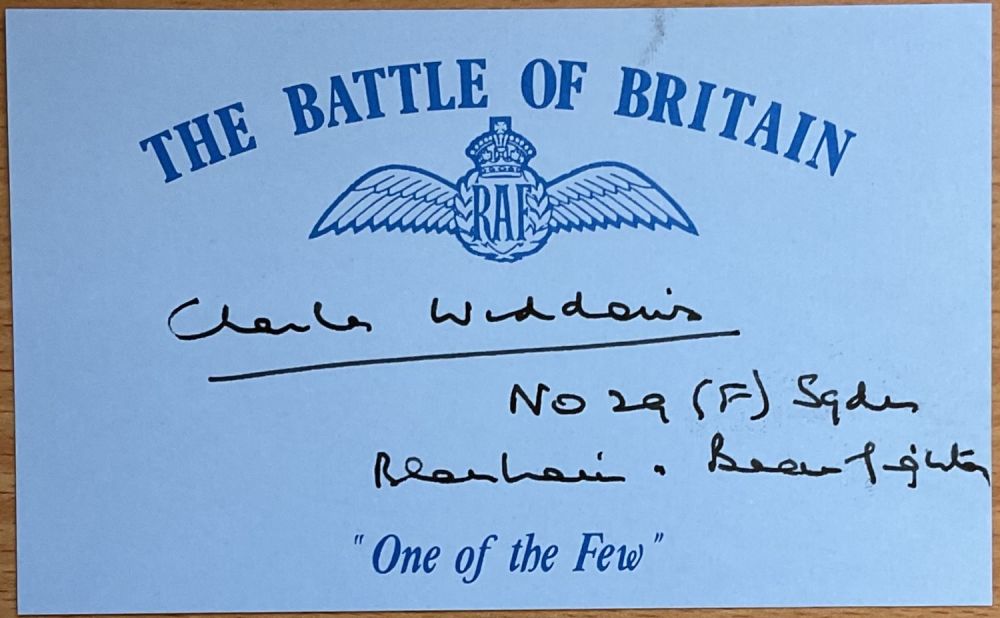 Lot 704: WW2 RAF Air Commodore Charles Widdows DFC Signed...
